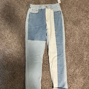 NWT pacsun color block mom jean